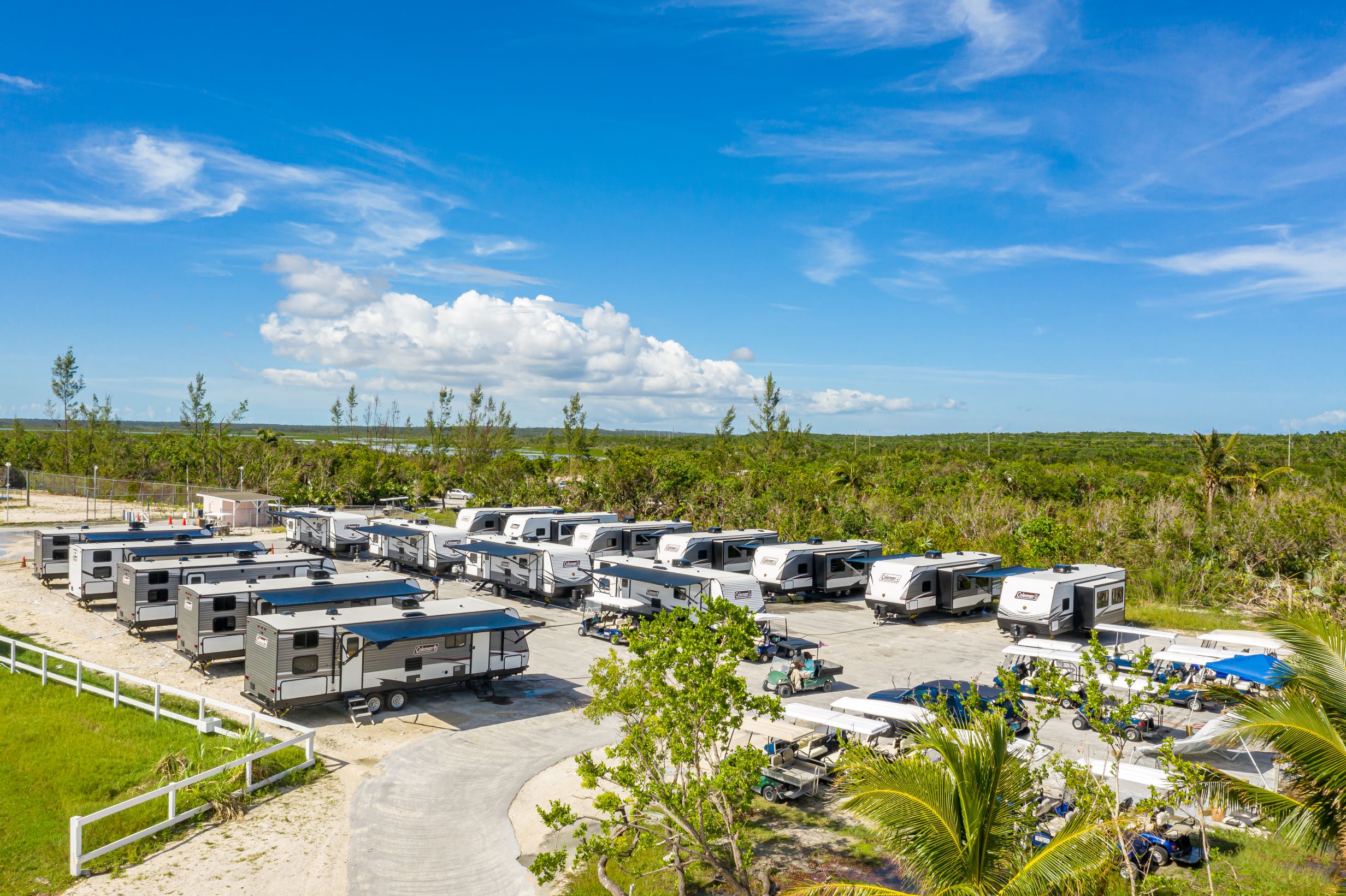 Campers and RVs parked at Southworth Club properties